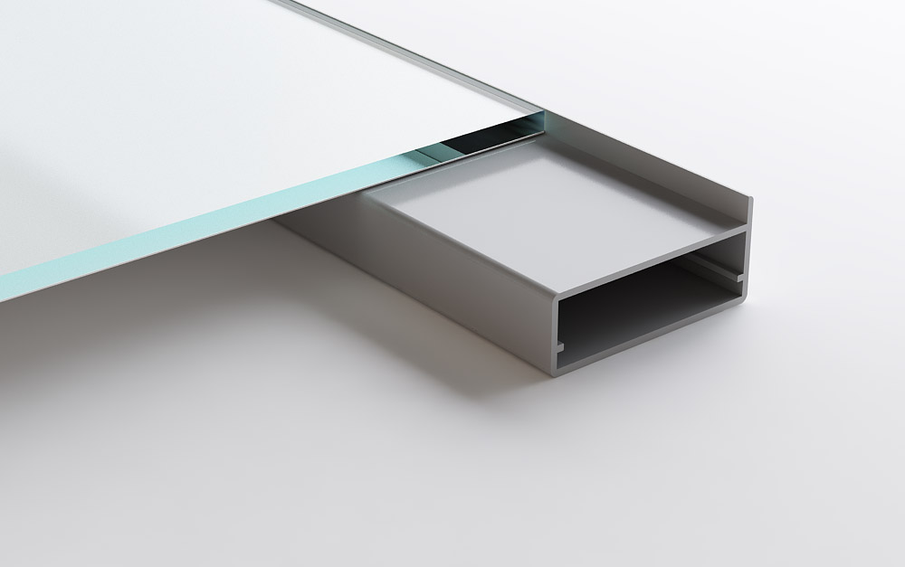 Ramă front din profil 17×45 mm.